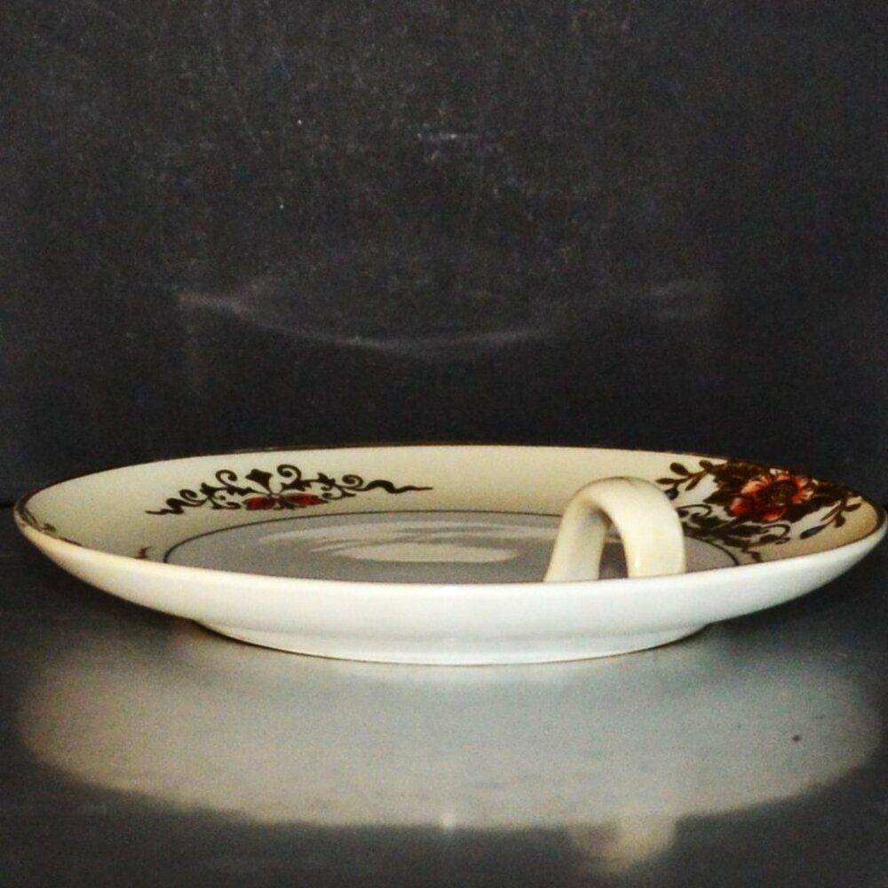 Noritake Candle Carry Plate Hand Painted Home Decor Vintage Japan - Picture 2 of 5